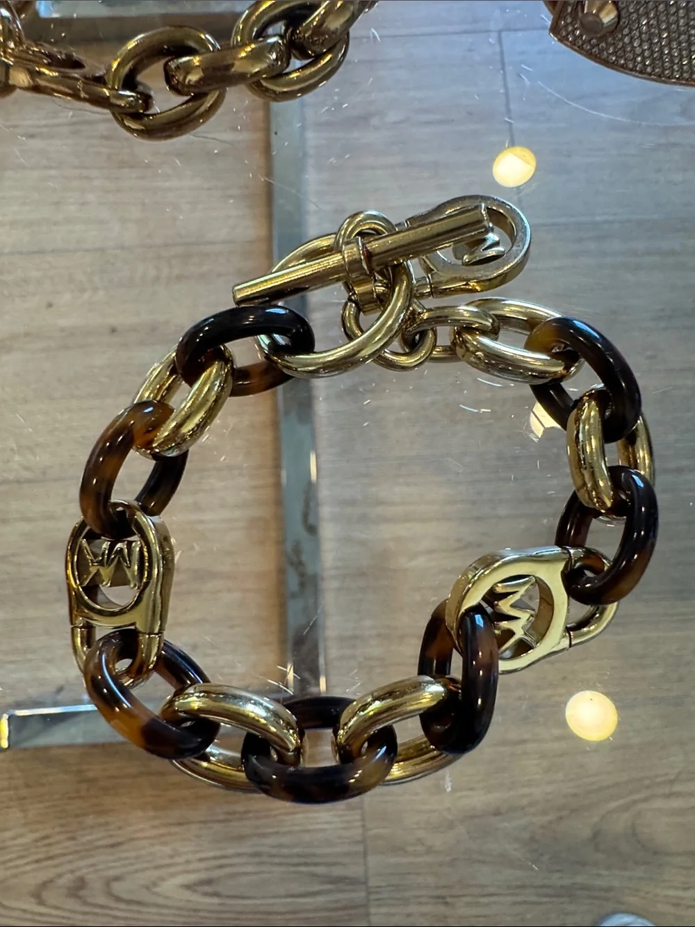 Michael Kors 5 Gold-Tone Chain Link Bracelet